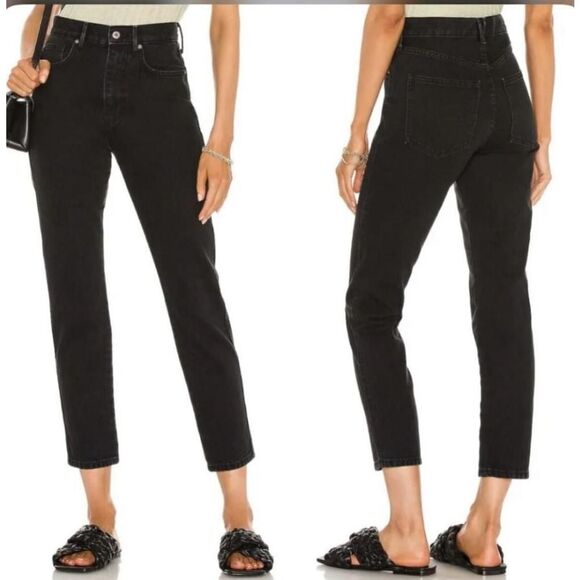 Free People Black Out Stove Pipe Jean Size 32 - Picture 1 of 8